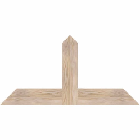 Ekena Millwork Portland Smooth Timber Gable Bracket, Douglas Fir, 48"W x 24"H x 3 1/2"D x 5 1/2"F, 12/12 Pitch GBW048X24X0406POR00SDF